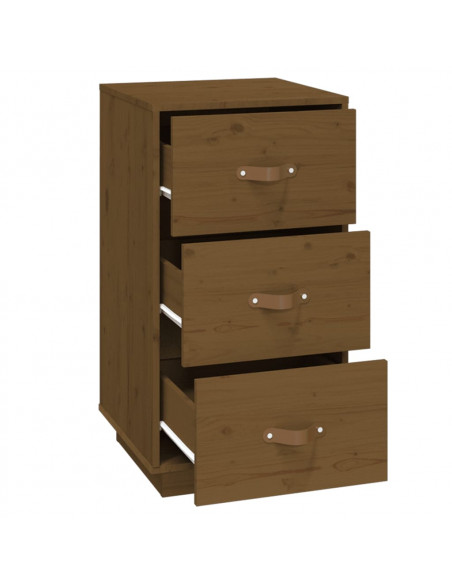 Comodini 2 pz Miele 40x40x75 cm in Legno Massello di Pino