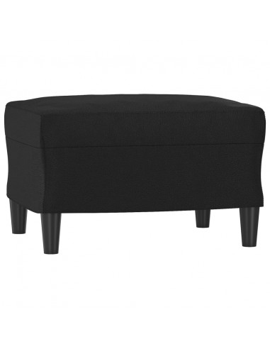 Set di Divani 3 pz con Cuscini Nero in Similpelle