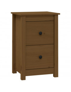 Comodino Miele 40x35x61,5 cm in Legno Massello di Pino 2