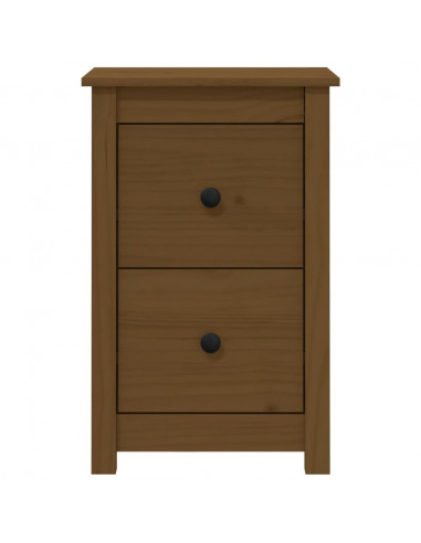 Comodino Miele 40x35x61,5 cm in Legno Massello di Pino