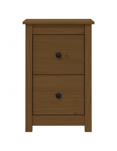 Comodino Miele 40x35x61,5 cm in Legno Massello di Pino