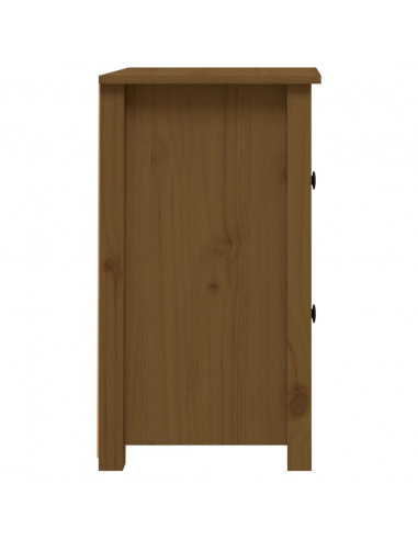 Comodino Miele 40x35x61,5 cm in Legno Massello di Pino
