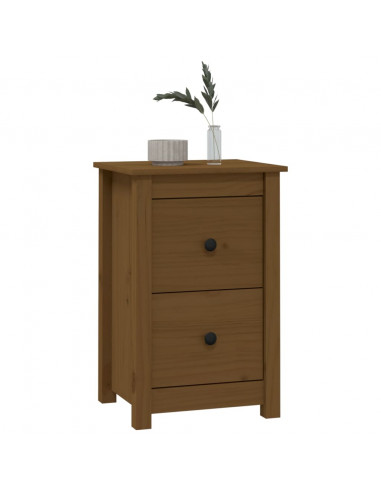Comodini 2 pz Miele 40x35x61,5 cm in Legno Massello di Pino