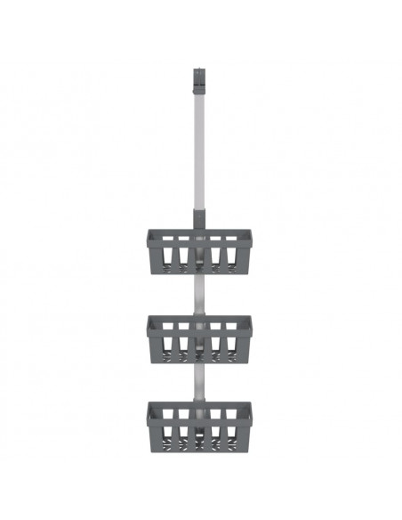 Ripiani Pensili da Doccia 30x15x(67-105) cm in Alluminio