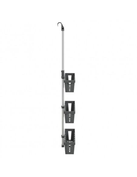 Ripiani Pensili da Doccia 30x15x(67-105) cm in Alluminio