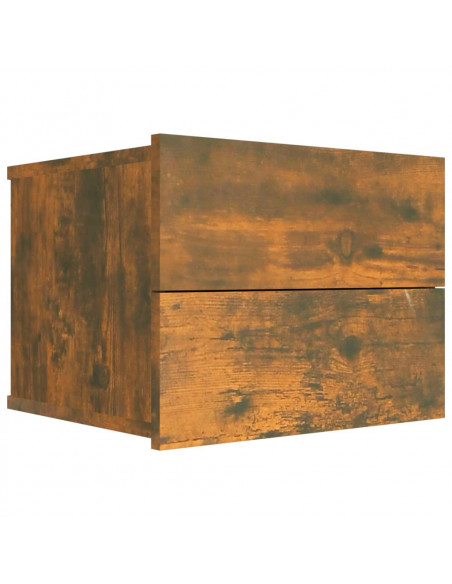 Comodino Rovere Fumo 40x30x30 cm Legno Multistrato