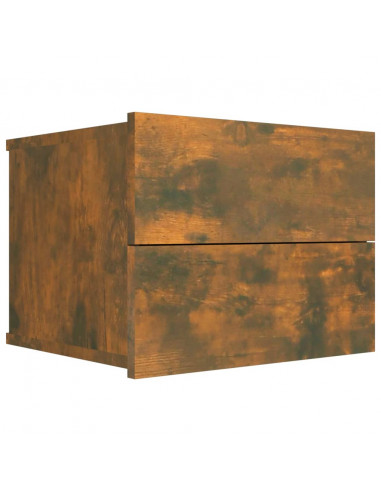 Comodino Rovere Fumo 40x30x30 cm Legno Multistrato