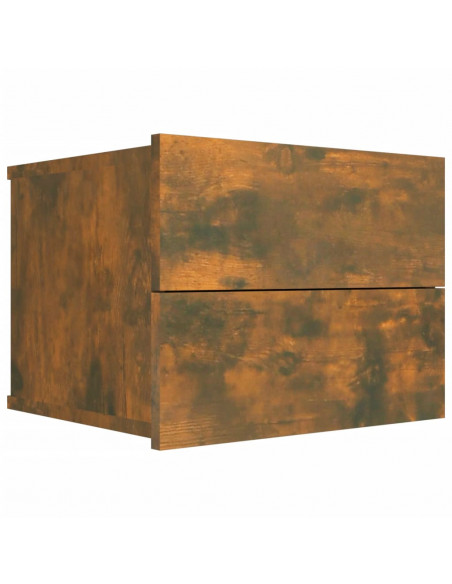 Comodini Rovere Fumo 2 pz 40x30x30 cm Legno Multistrato
