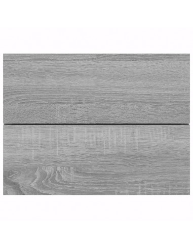 Comodini Grigio Sonoma 2 pz 40x30x30 cm in Legno Multistrato