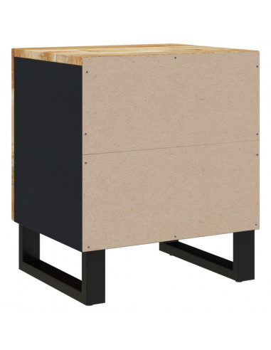 Comodino 40x33x46 cm in Legno Massello di Mango