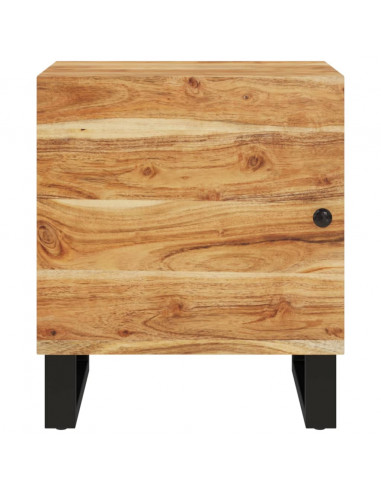 Comodino 40x33x46 cm in Legno Massello di Acacia