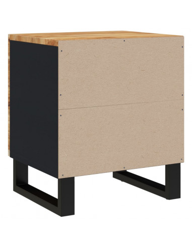 Comodino 40x33x46 cm in Legno Massello di Acacia