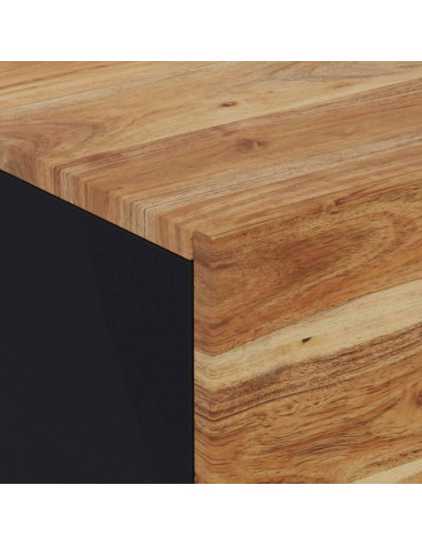 Comodino 40x33x46 cm in Legno Massello di Acacia