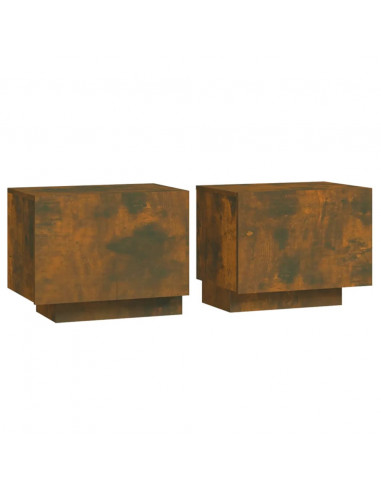 Comodino Rovere Fumo 100x35x40 cm Legno Multistrato