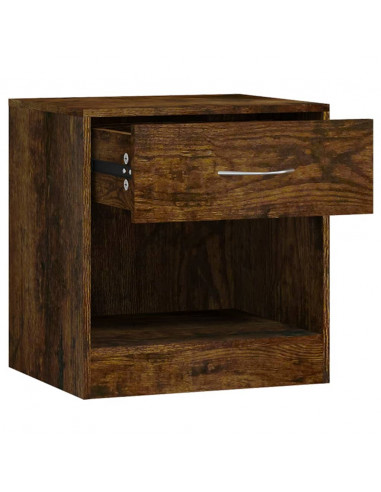 Comodini 2pz con Cassetto Rovere Fumo