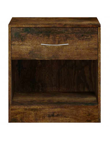 Comodini 2pz con Cassetto Rovere Fumo