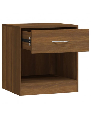 Comodini 2 pz con Cassetto Rovere Marrone