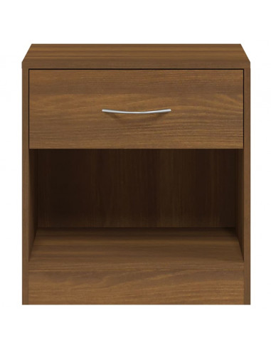 Comodini 2 pz con Cassetto Rovere Marrone