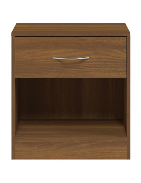 Comodini 2 pz con Cassetto Rovere Marrone