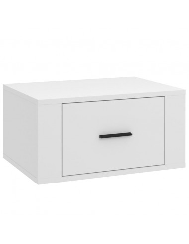 Comodino a Parete Bianco 50x36x25 cm