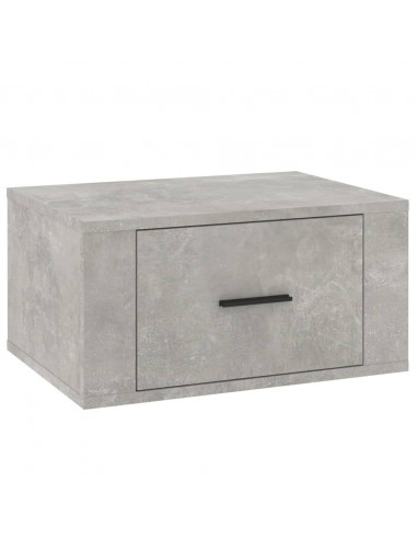 Comodino a Muro Grigio Cemento 50x36x25 cm