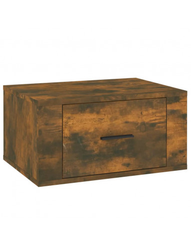 Comodino a Muro Rovere Fumo 50x36x25 cm