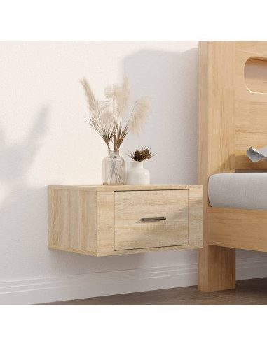 Comodini a Muro 2 pz Rovere Sonoma 50x36x25 cm