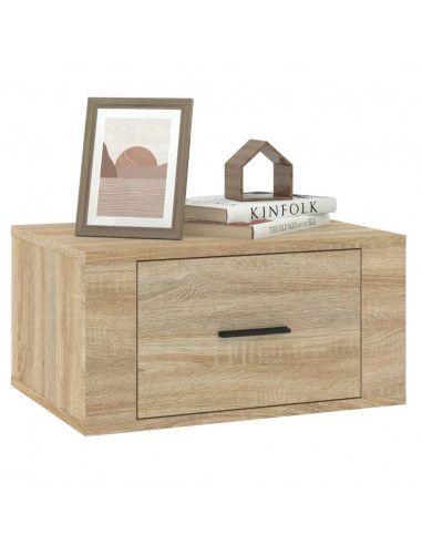 Comodini a Muro 2 pz Rovere Sonoma 50x36x25 cm