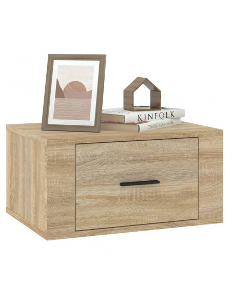 Comodini a Muro 2 pz Rovere Sonoma 50x36x25 cm