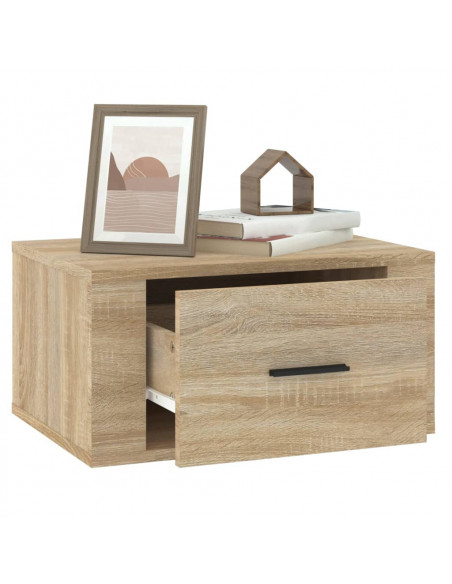 Comodini a Muro 2 pz Rovere Sonoma 50x36x25 cm