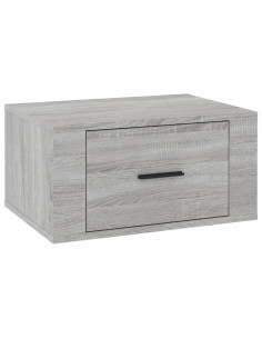 Comodino a Muro Grigio Sonoma 50x36x25 cm 2