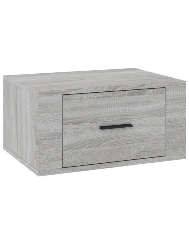 Comodino a Muro Grigio Sonoma 50x36x25 cm