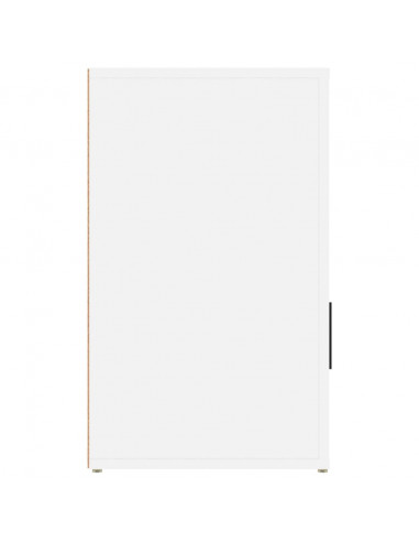 Comodino Bianco 50x36x60 cm in Legno Ingegnerizzato