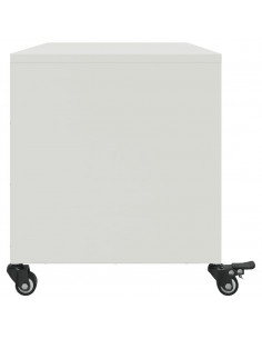 Mobile TV Bianco 68x39x43,5 cm in Acciaio Laminato a Freddo 2