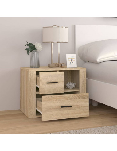 Comodino Rovere Sonoma 60x36x45 cm in Legno Multistrato