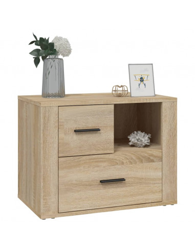 Comodino Rovere Sonoma 60x36x45 cm in Legno Multistrato