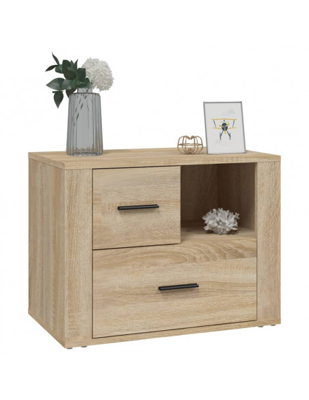 Comodino Rovere Sonoma 60x36x45 cm in Legno Multistrato