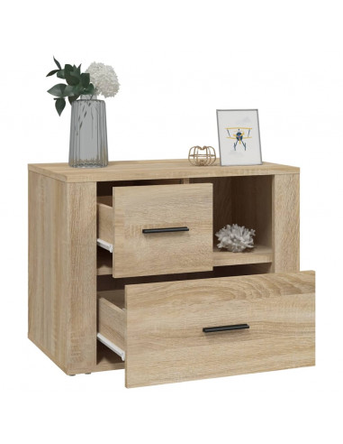 Comodino Rovere Sonoma 60x36x45 cm in Legno Multistrato