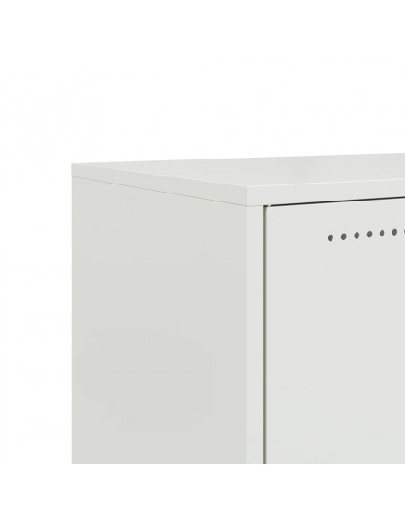 Mobile TV Bianco 68x39x43,5 cm in Acciaio Laminato a Freddo