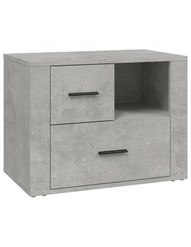 Comodino Grigio Cemento 60x36x45 cm in Legno Multistrato