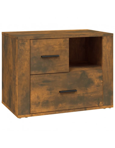 Comodino Rovere Fumo 60x36x45 cm Legno Multistrato