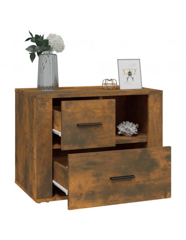 Comodino Rovere Fumo 60x36x45 cm Legno Multistrato