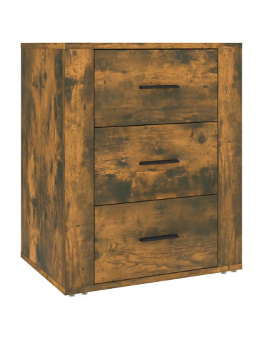 Comodino Rovere Fumo 50x36x60 cm Legno Multistrato