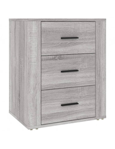 Comodino Grigio Sonoma 50x36x60 cm in Legno Multistrato
