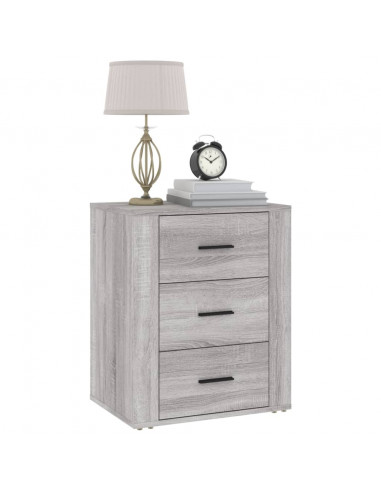 Comodino Grigio Sonoma 50x36x60 cm in Legno Multistrato