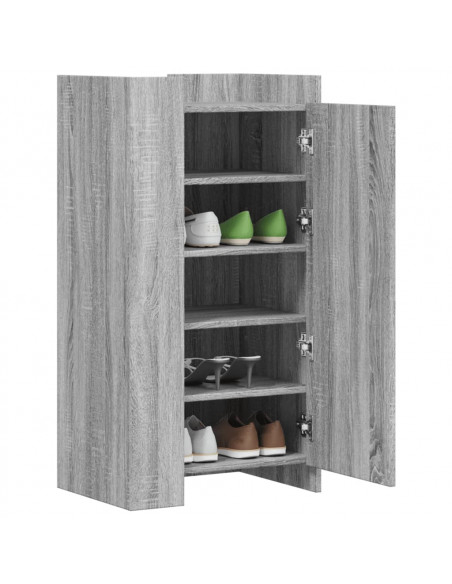 Scarpiera Grigio Sonoma 52x37,5x100 cm in Legno Multistrato