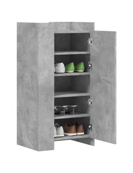 Scarpiera Grigio Cemento 52x37,5x100 cm in Legno Multistrato