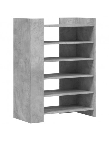 Scarpiera Grigio Cemento 74,5x37,5x100 cm in Legno Multistrato