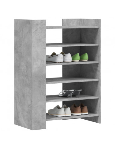 Scarpiera Grigio Cemento 74,5x37,5x100 cm in Legno Multistrato