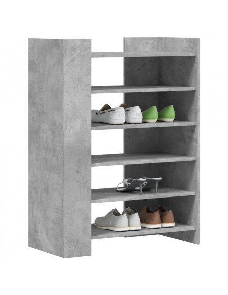 Scarpiera Grigio Cemento 74,5x37,5x100 cm in Legno Multistrato
